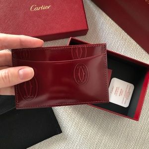 Red Cartier cardholder